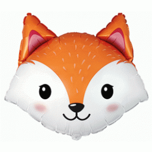 Cute Fox Face Supershape Balloon
